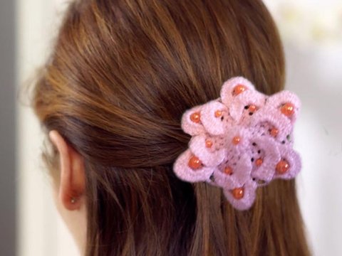 Häkelanleitung - Haarspange in 2 Varianten