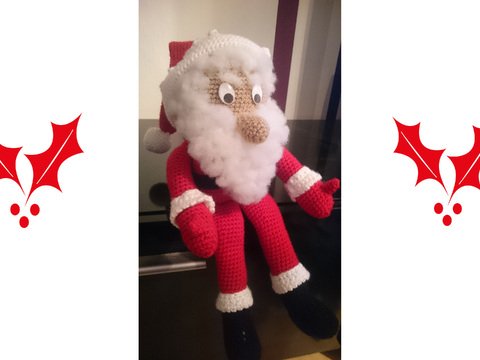 Häkelanleitung Weihnachtsmann Knollnase