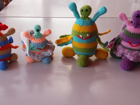 Häkelanleitung Monsterfamilie