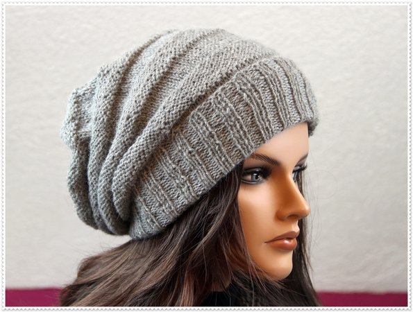Modern Slouchy Hat with Scarf/Loop Scarf Pattern