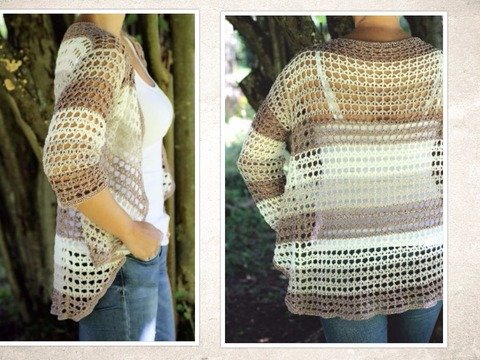 crochet pattern cardigan 8 styles, size S-XXL