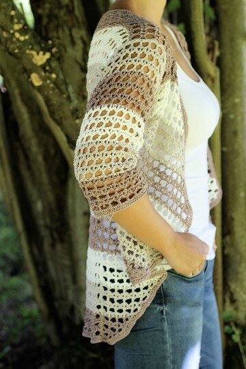 Häkelanleitung Cardigan "8 Möglichkeiten", Gr. S-XXL