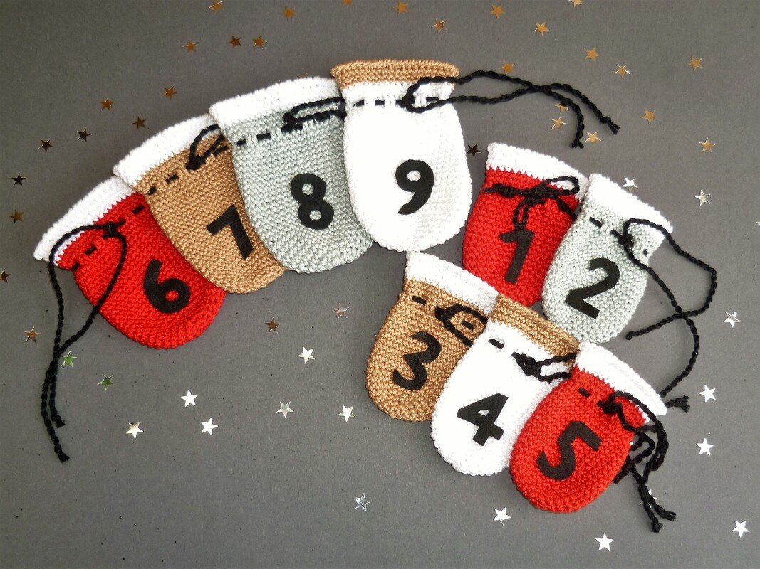 Häkelanleitung Adventskalender - Säckchen