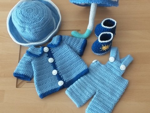 Häkelanleitung Puppenkleidung, für Meti Matschhose