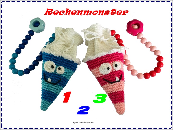 Rechenmonster in Form einer Schultüte