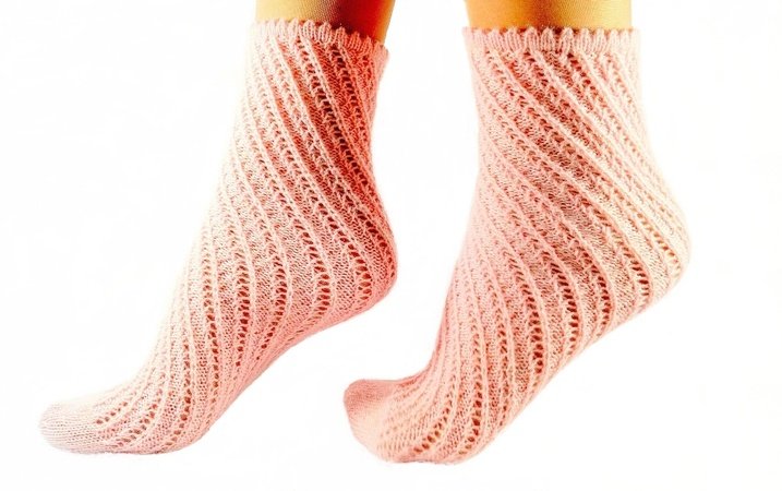 Luftige Spiralsocken Mit Ajourmuster Ohne Ferse Stricken