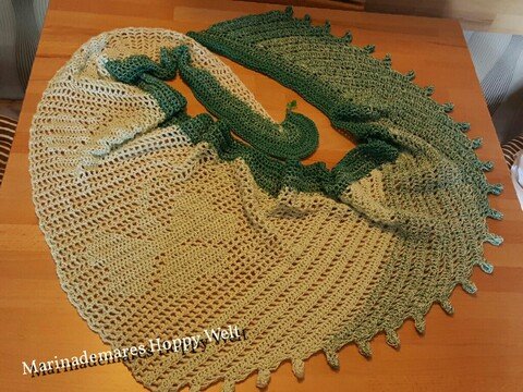 Tuch Glücksklee mit 3 Kleeblättern 