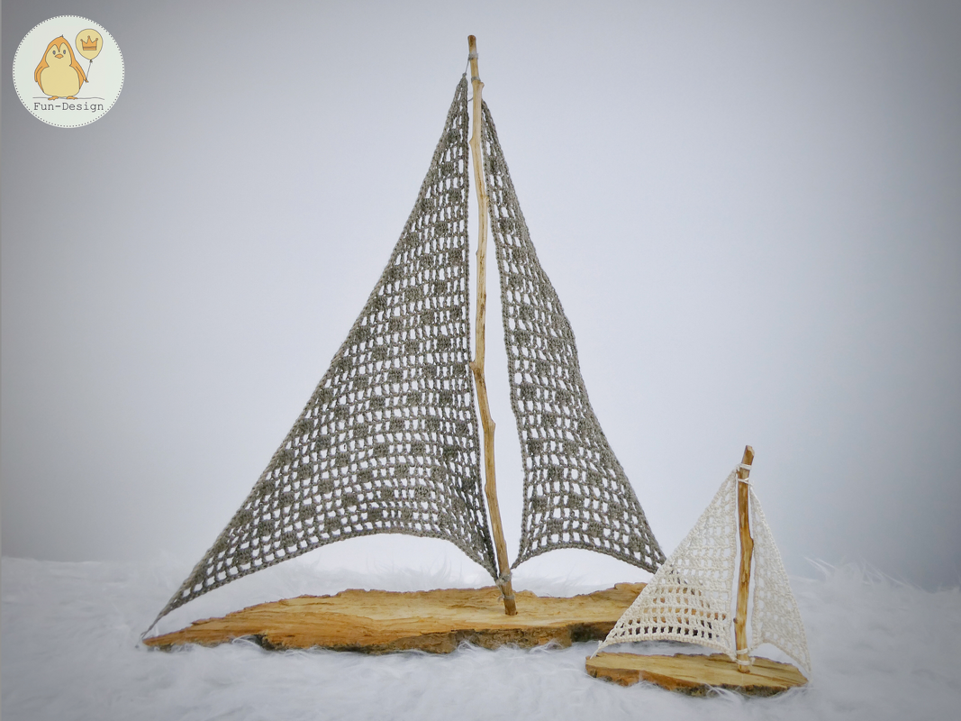 Kurzanleitung für Segel, kostenlose Häkelanleitung