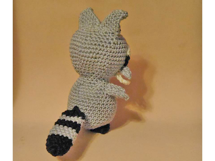 Kuscheltier Waschbär - auch als Greifling - Häkelanleitung