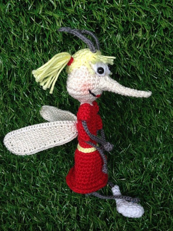 Häkelanleitung Mücke: Originalfigur zum Kinderbuch "Die Abenteuer von Moppel und Mücke" - Bild 2