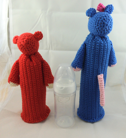 Nuckelflaschentasche 2 Modelle - Häkelanleitung