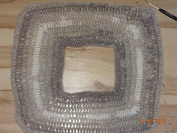 Tunika Wüstensand gehäkelt und gestrickt gr 42/44