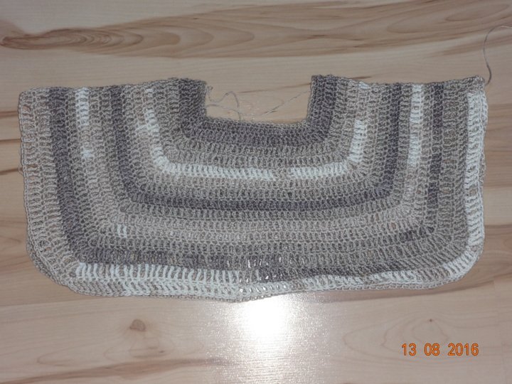 Tunika Wüstensand gehäkelt und gestrickt gr 42/44