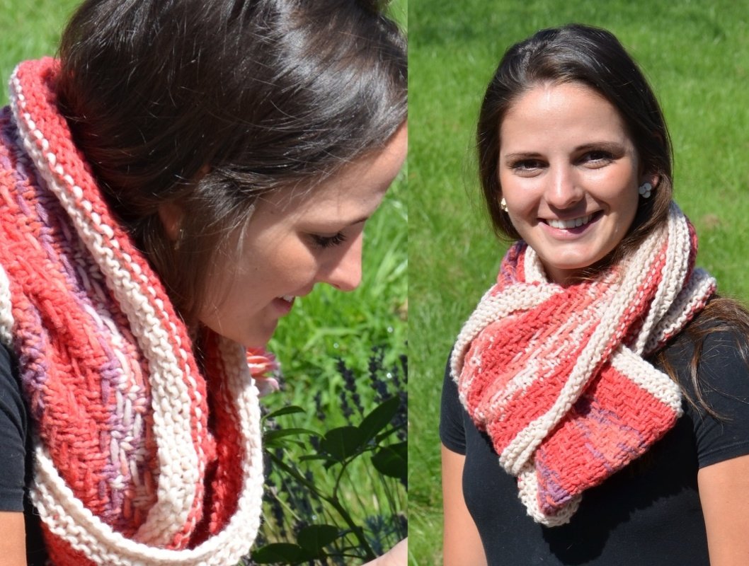 Loop mit Hebemaschen/Spannfäden - gestrickt