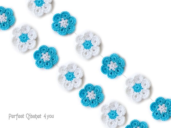 Easy crochet flower for Christmas decoration, Scrapbooking flower, Crochet Snowflakes
