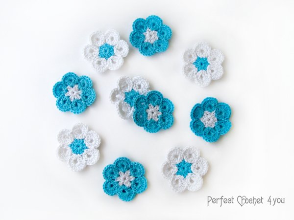 Easy crochet flower for Christmas decoration, Scrapbooking flower, Crochet Snowflakes