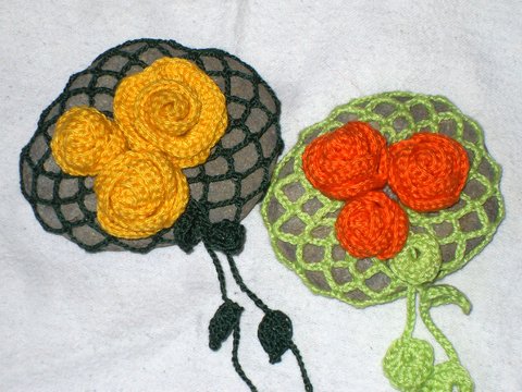 Häkelanleitung "Stein mit Rosen"