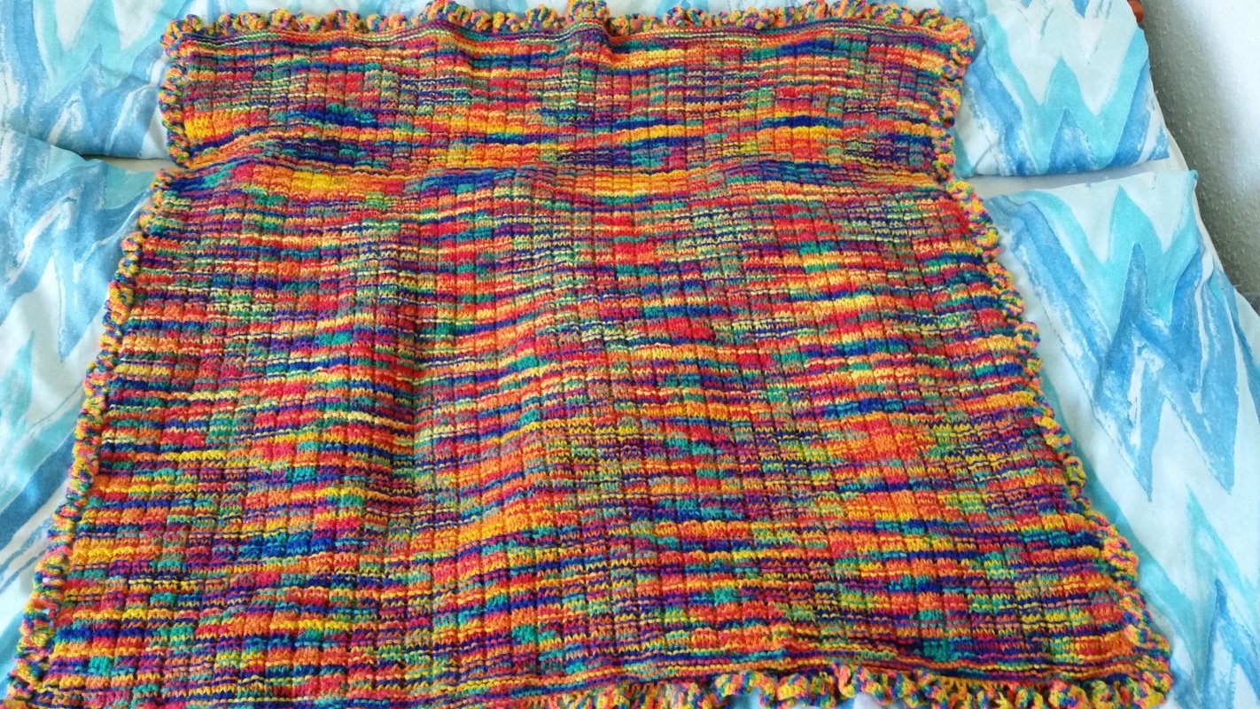 Baby-/Kinderdecke im Westenmuster für Anfänger geeignet