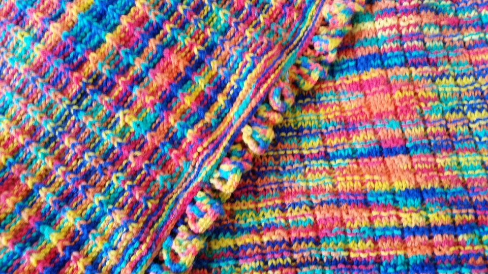 Baby-/Kinderdecke im Westenmuster für Anfänger geeignet