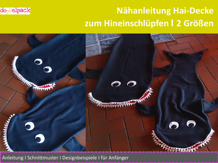 Hai Decke, Haidecke, Hai Schlafsack, Meerjungfrau-Decke Jungs