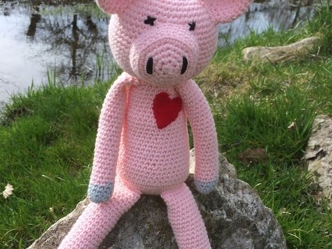 Häkelanleitung Schwein 