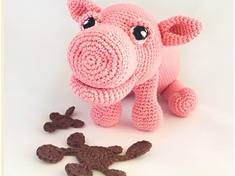 Häkelanleitung Schwein, Deutsch, Niederländisch, Deutsch und Englisch uns Begriffe Amigurumi