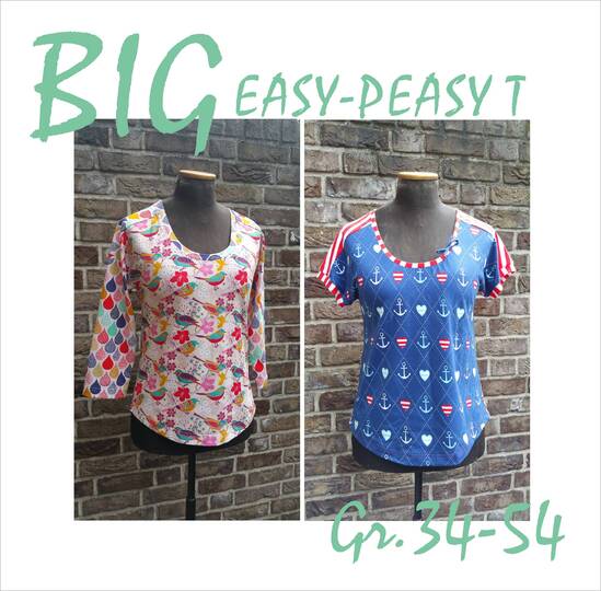 E-Book "BIG Easy-Peasy T" - Damenshirt Gr.34-54
