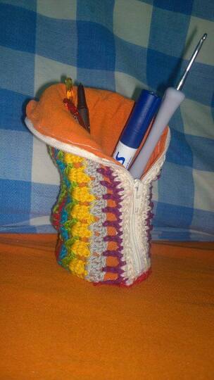 Häkelanleitung - Stifteetui - aus Wollresten etwas Tolles zaubern