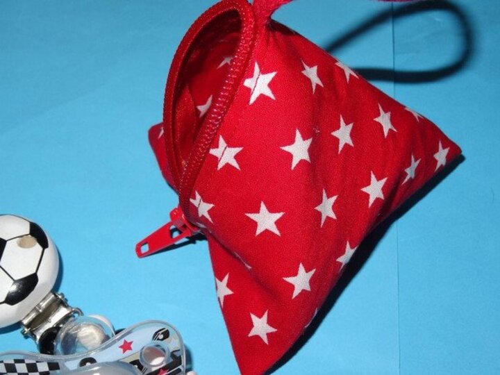 Pyramidentasche Schnullertasche Schlüsselanhänger nähen blitzschnell mit nur 6 Nähten