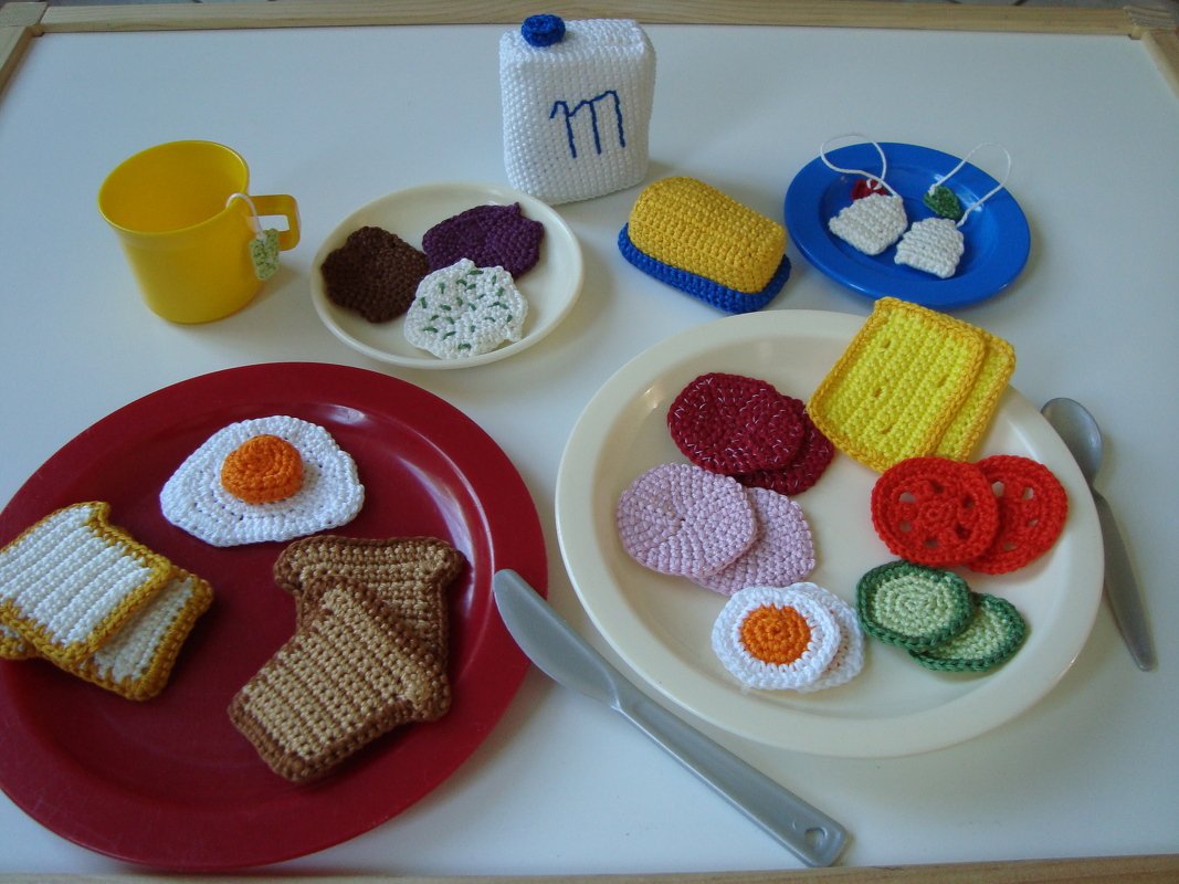 Häkelanleitung Frühstücks - Set
