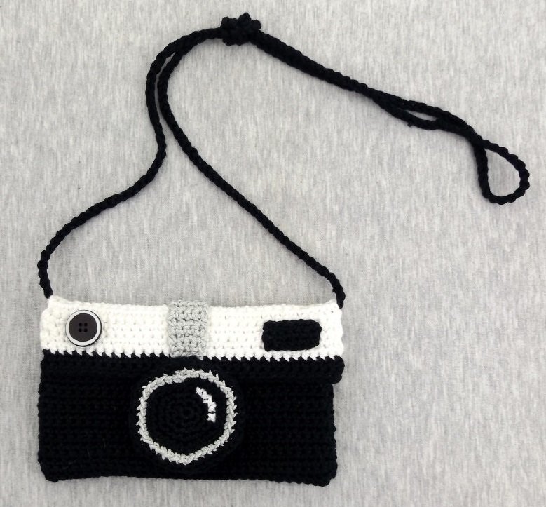 Häkelanleitung Umhängetäschchen "Kamera" - Bild 3