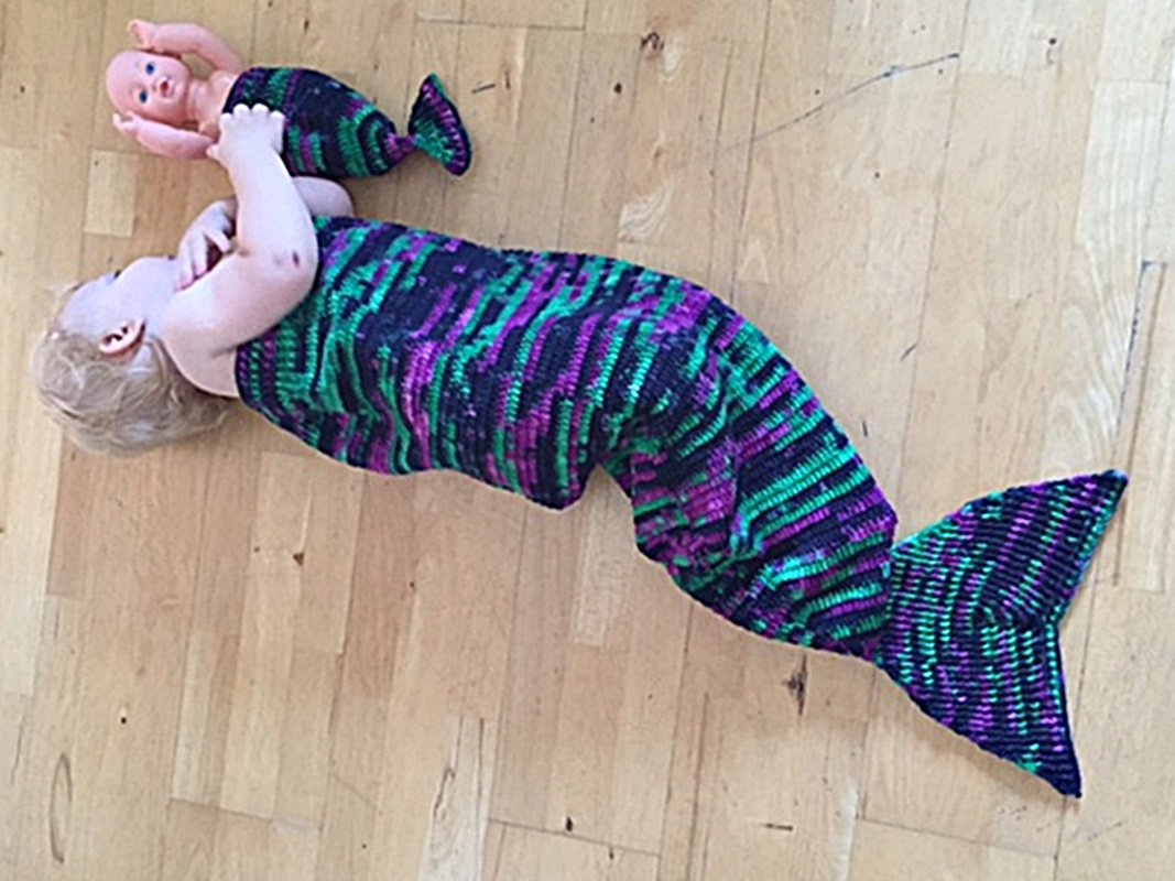 Kuschelige Meerjungfrauen-Decke "Nixe" häkeln