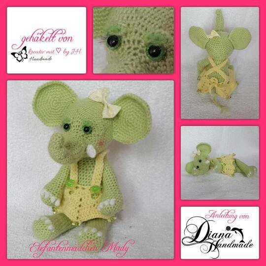 Elefantenmädchen Mady Häkelanleitung