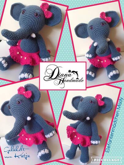 Elefantenmädchen Mady Häkelanleitung