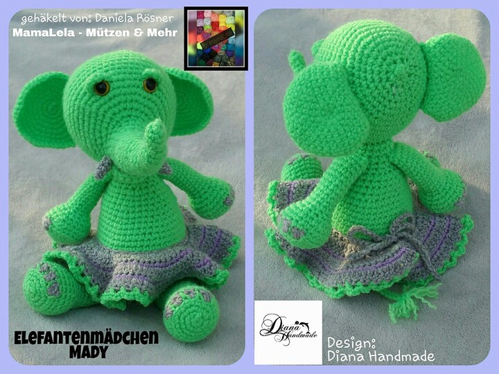 Elefantenmädchen Mady Häkelanleitung