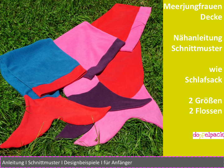 Meerjungfrauen-Decke, Schlafsack, Meerjungfrau, Nähen - Bild 9