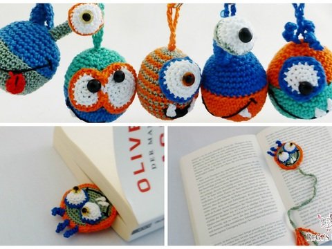 Sparpaket - drolliger Monsterhaufen & Bücher-Monster Lesezeichen