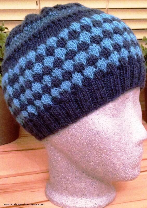 Strickanleitung für zweifärbige Haube / Mütze | Haube "Alpaca-Bubbles" - Bild 3