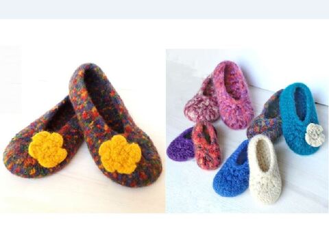 Sparpaket - Häkelanleitung Gefilzte Häkelschuhe "Paula" (Gr. 20-41)