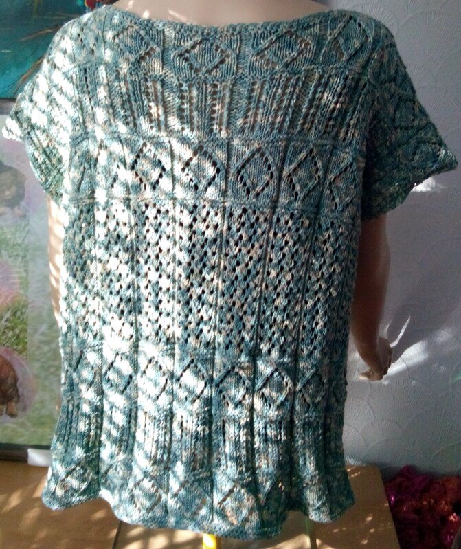 Strickanleitung Poncho - Pulli - Ocean  " Größe 40 - 44 "