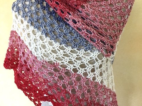 Häkel-Anleitung Dreieckstuch "Fischernetz"