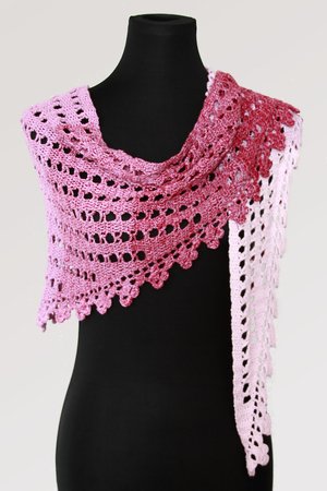 Crochet pattern scarf, shawl "Little Pink Clouds"
