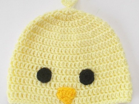 Häkelanleitung für Babymütze-Vögelchen Chilp, Chilp - Kopfumfang 36/38