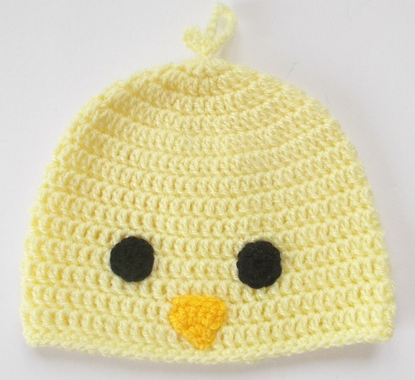 Häkelanleitung für Babymütze-Vögelchen Chilp, Chilp - Kopfumfang 36/38