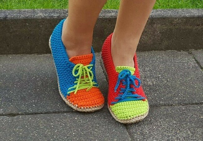 Crochet Pattern Trainers, Shoes Size Uk 3,5-7,5 Us 5,5-9,5