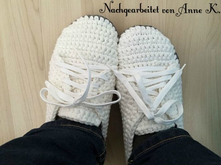 Crochet Pattern Trainers, Shoes Size Uk 3,5-7,5 Us 5,5-9,5