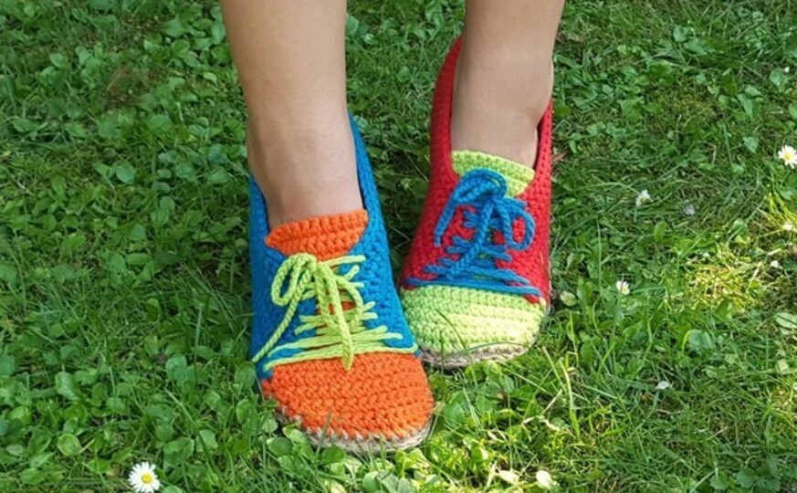 Crochet Pattern Trainers, Shoes Size Uk 3,5-7,5 Us 5,5-9,5