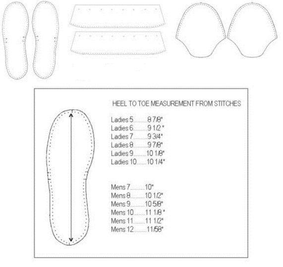 Size 8 Women's Moccasin Pattern-Ankle