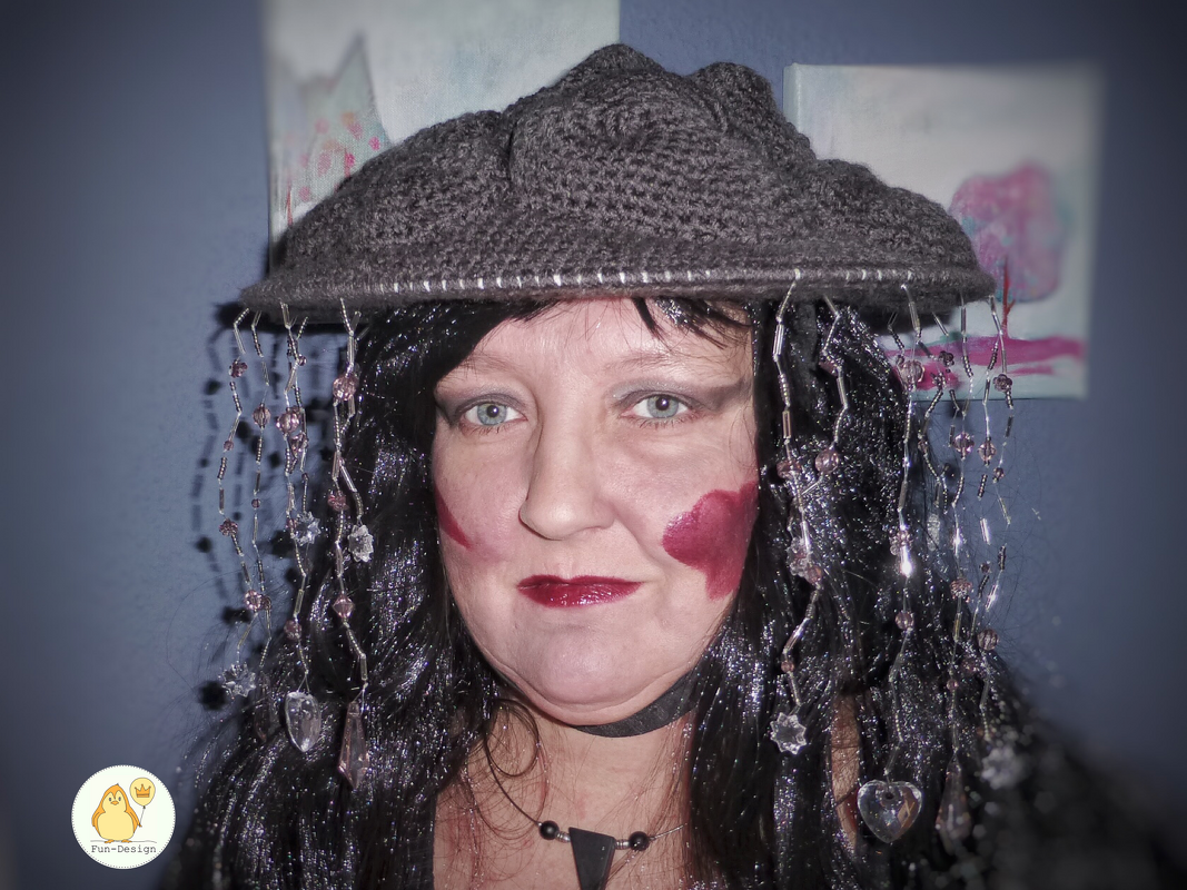 Hut Regenwolke, für Karneval - kostenlose Häkelanleitung - Bild 2