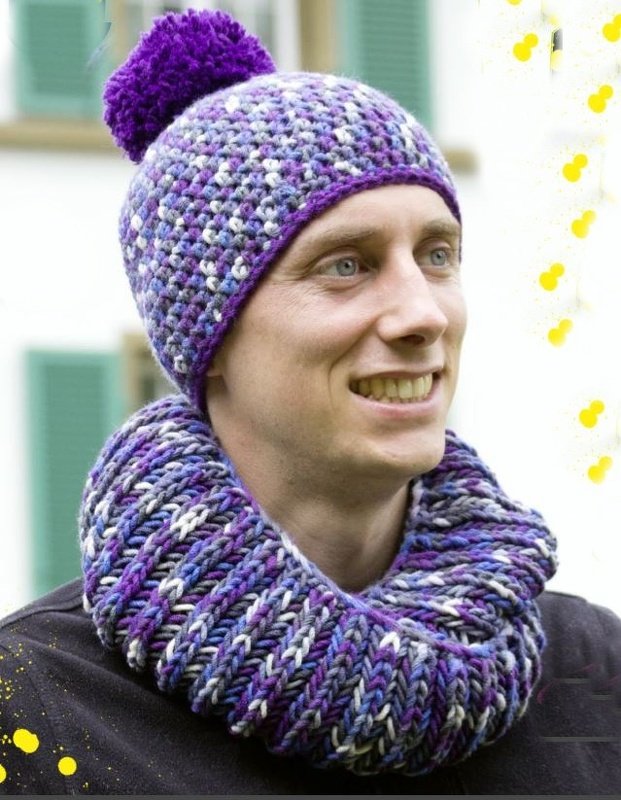 Strickloop mit Häkelmütze - Bild 2